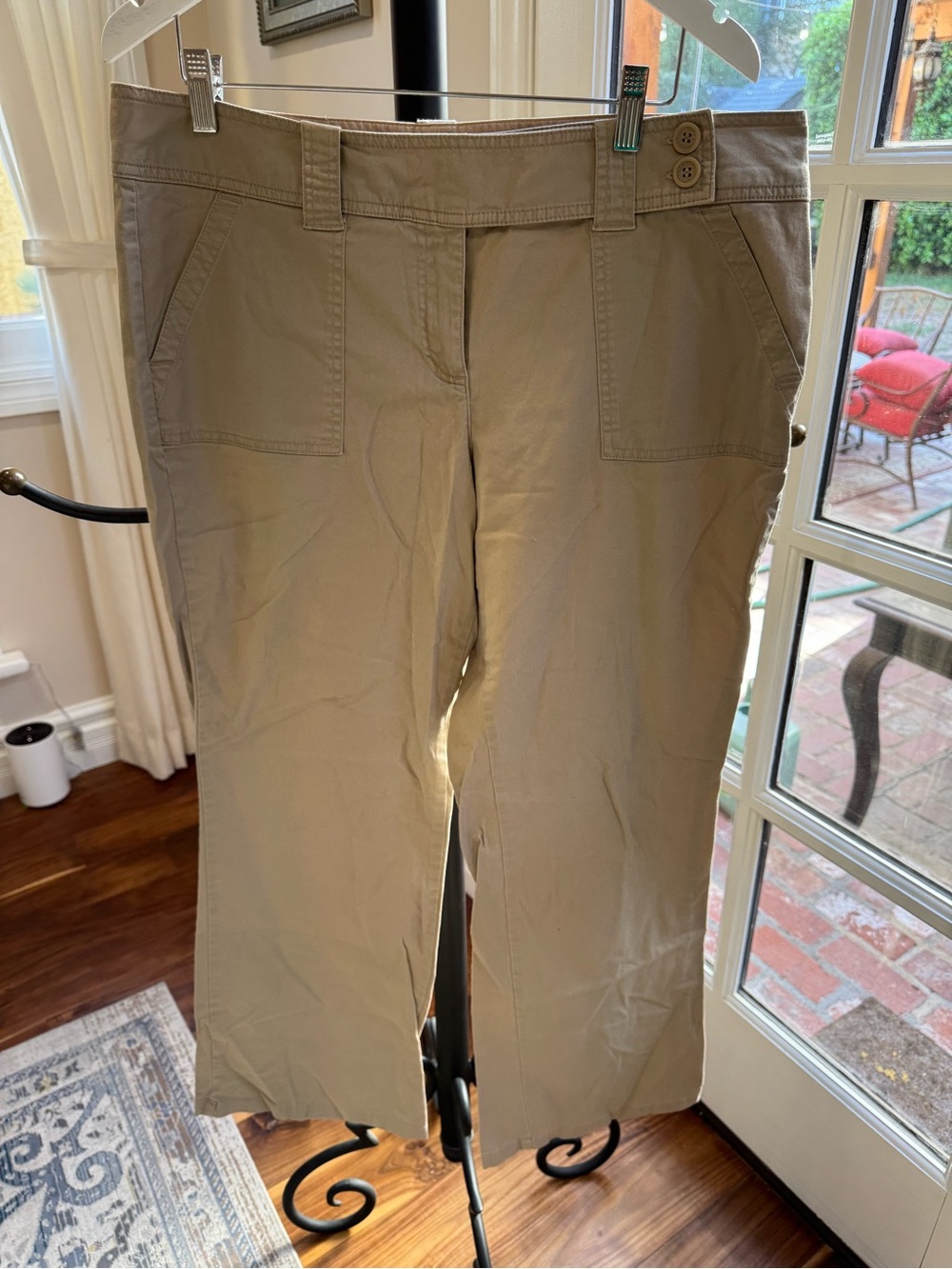 New York & Co Chino Woman Classic Khaki Casual Pants Tan Size 14